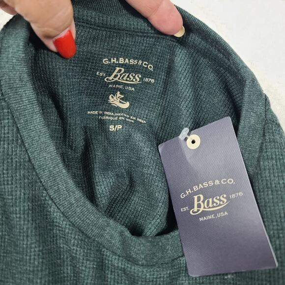 G.H. Bass men's long sleeve Gorpcore waffle green NWT Size Small Adventure Club - Picture 8 of 9